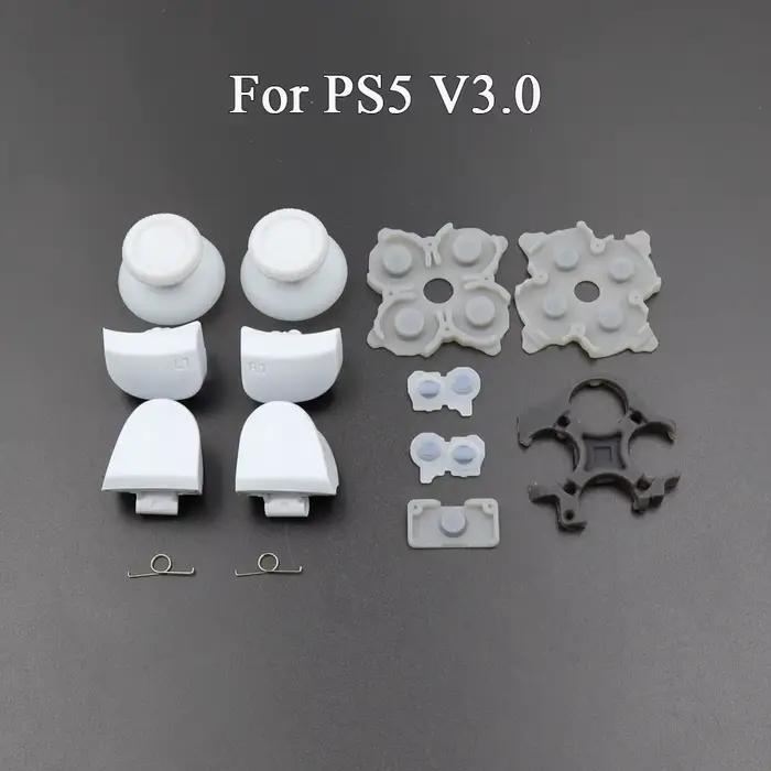 1 jeu pour PS3 PS4 JDM-001 040 PS5 V1 V2 V3 contrôleur L1 R1 L2 R2 boutons de déclenchement bâton analogique 3D + bouton en caoutchouc conducteur