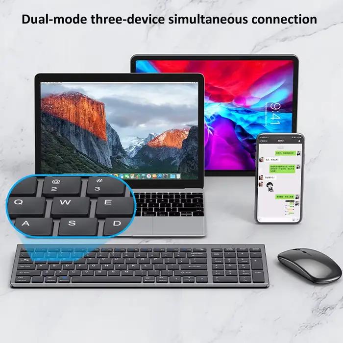 Bluetooth 5.0 2.4G clavier et souris sans fil Combo Mini
