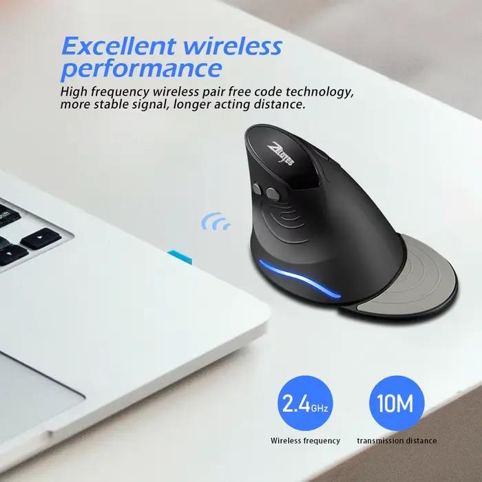 Souris verticale ergonomique sans fil 2.4G avec repose-poignet amovible