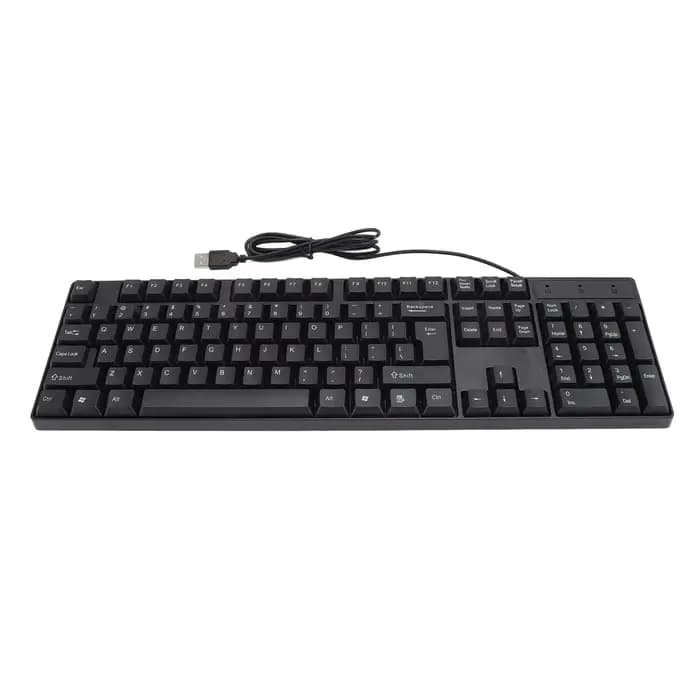 Clavier filaire USB 104 prédire, anglais, russe, espagnol, français, design ergonomique, clavier de jeu pour bureau, ordinateur portable, ordinateur de bureau