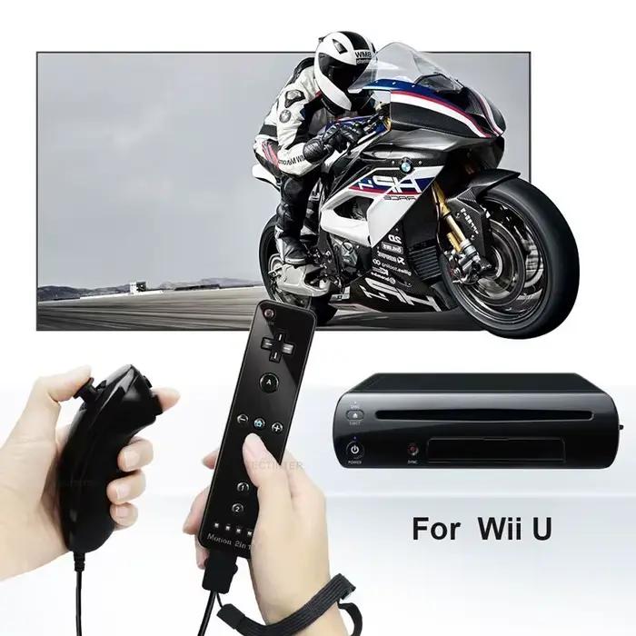Sans fil À Distance Controle Pour Wii /Wii U Console Intégré Mouvement Plus Bluetooth Gamepad Contrôleur Nunchuck Avec Dragonne