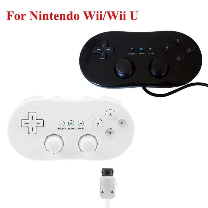 Manette filaire classique pour Nintendo Wii et Wii U joystick analogique compatible avec WiiWare et console virtuelle jeux confortable pour longues sessions de jeu