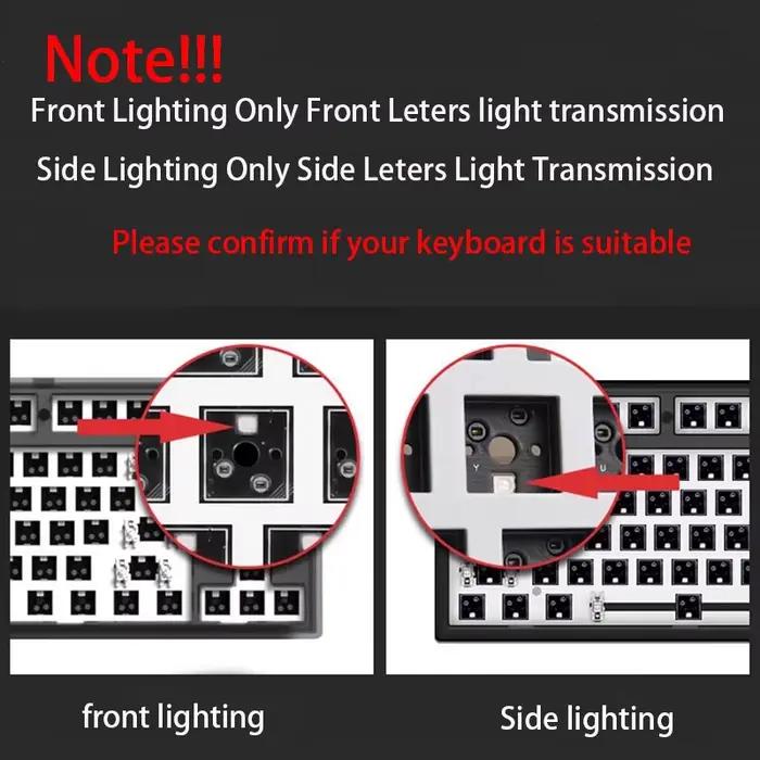 Clavier mécanique avec touches à bords incurvés et impression latérale