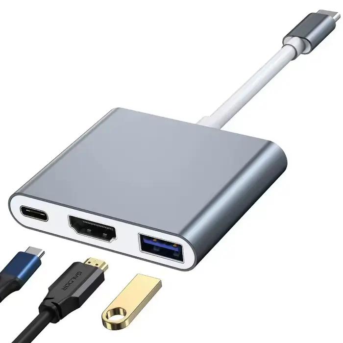 Hub USB-C 3 en 1 pour Charge Rapide et Connexion Multiport Occasions Spéciales Bureau Gaming Professionnel