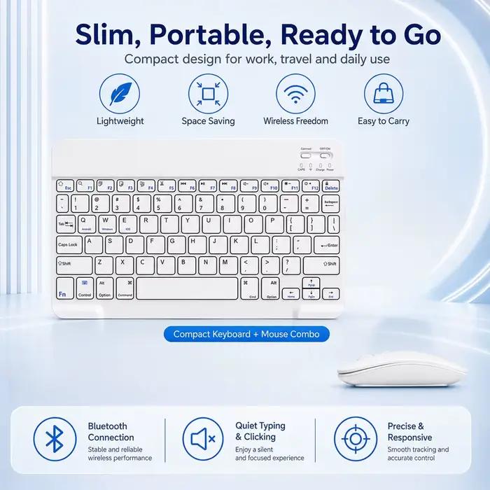 Nouveau clavier Bluetooth sans fil portable sans pavé tactile