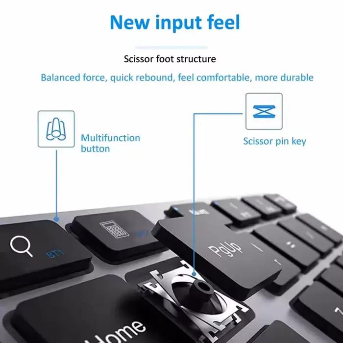 2.4 Ghz sans fil + Bluetooth clavier numérique K35 pavé