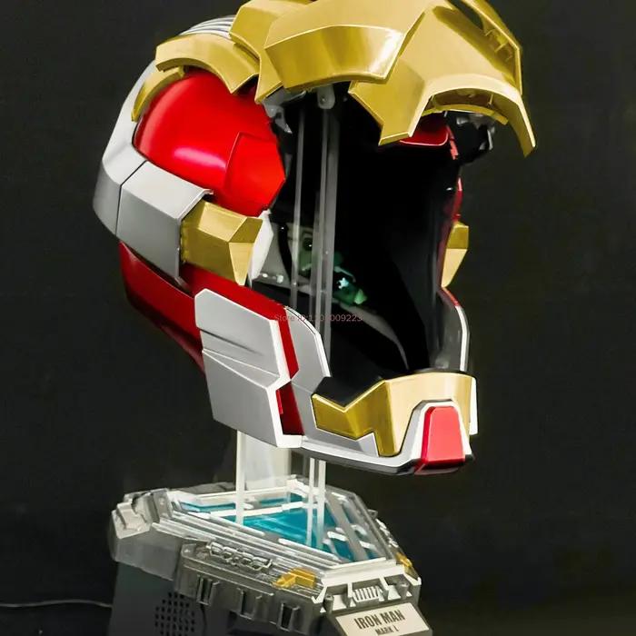Casque Iron Man 1:1 Mk5 Mk50 Mk17, Casque Portable à Déformation Activée par la Voix, Modèle de Jouet Dérivé de l'Animation, Cadeau