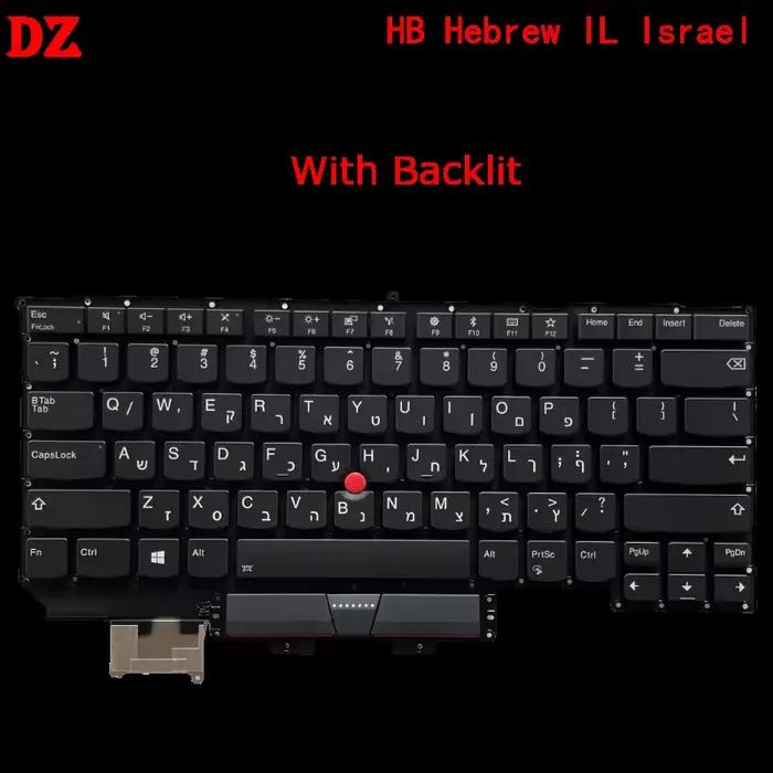 Clavier rétroéclairé LAS Latin Spanish BG FR French BR Brazil HU IL NO BE PT HU DK SE pour ordinateur portable Lenovo Thinkpad X1 Carbon 5e génération