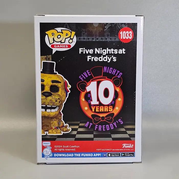 Figurine en vinyle Five Nights at Freddy's - Withered Golden Freddy # 1033 Funko Pop Officiel sous licence Édition limitée Cadeau pour fans