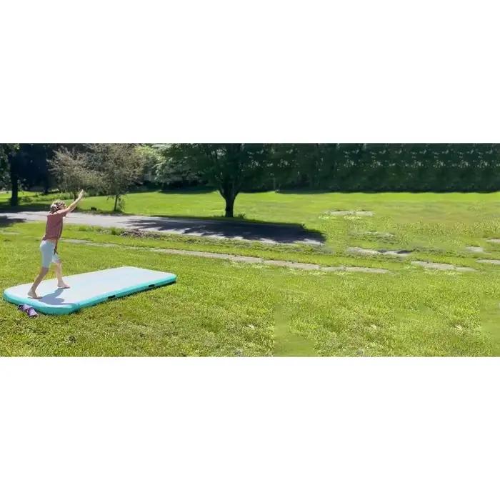 Tapis de gymnastique gonflable pour acrobaties, épais, léger, en PVC, portable, pour la maison, l'entraînement en extérieur