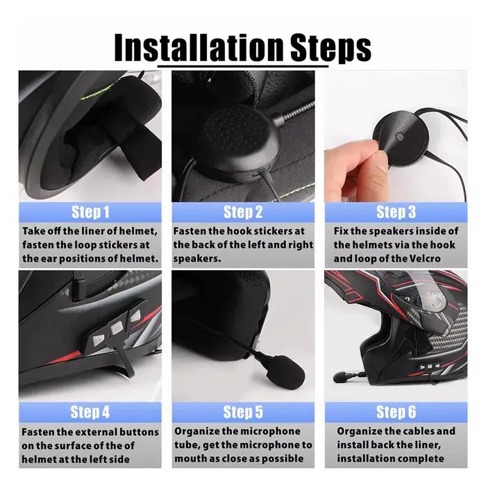 Casque de Moto sans fil Bluetooth 5.2