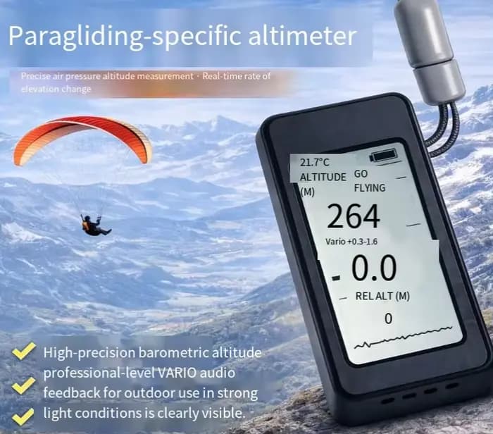 Équipement sportif d'extérieur haute précision avec écran 2.13, accessoires de pilote, altimètre de parapente, altimètre