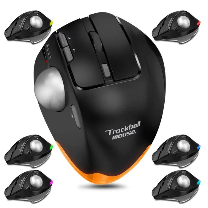 Souris souris pour ordinateur portable souris sans fil Triple Mode BT RGB souris d'ordinateur avec Angle de souris Programmable réglable souris trackball