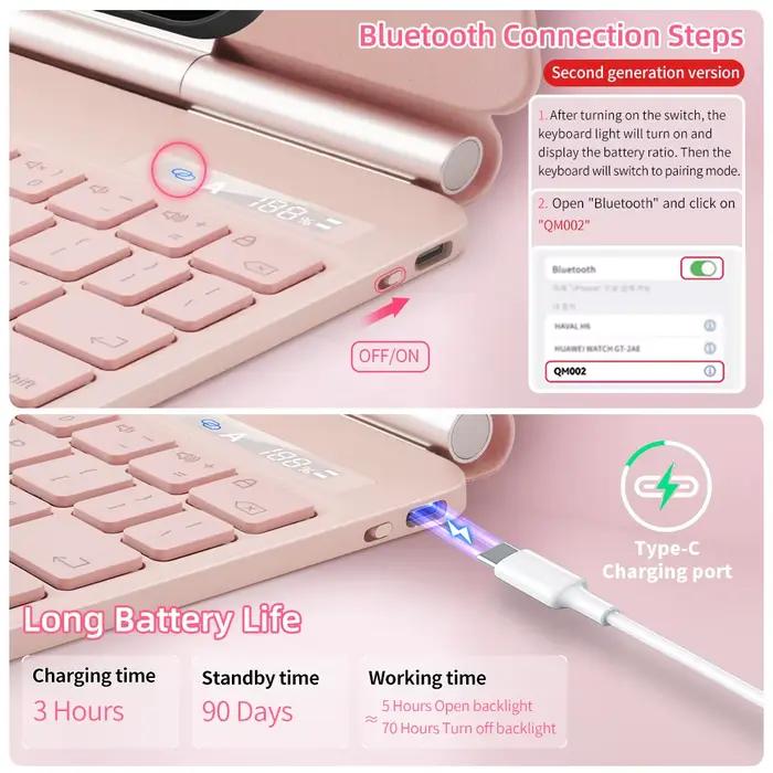 Clavier Magique pour iPad 11 M2 2024 M3 2025 Air 4 5 10.9 Étui