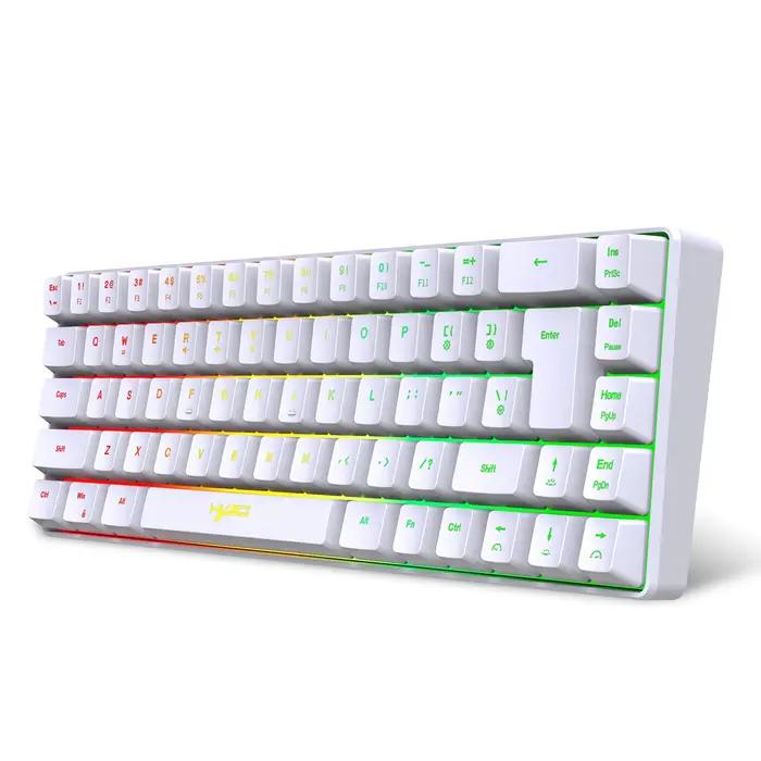 60% clavier filaire Compact 68 touches rétro-éclairage rvb petit ordinateur de bureau Portable