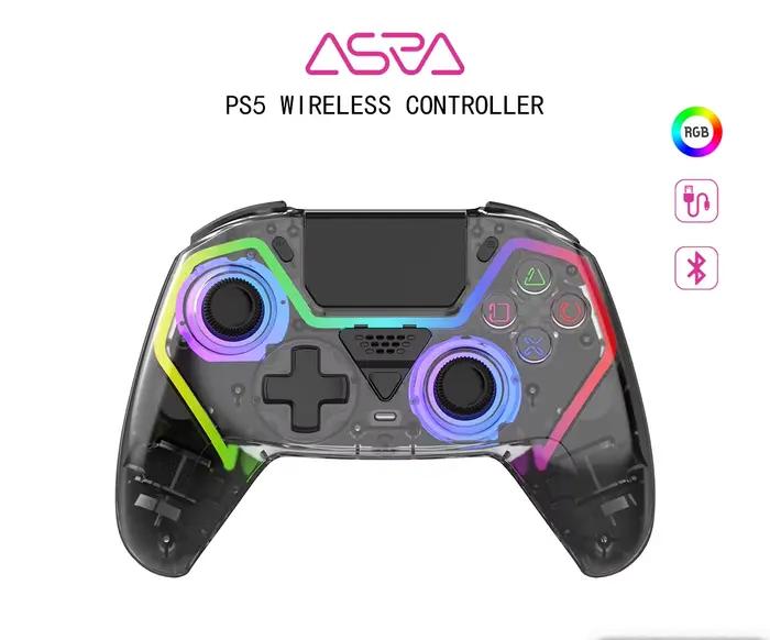 Contrôleur sans fil Transparent HG-04D pour PS5/PC/iOS/Android/Steam avec BT 5.3