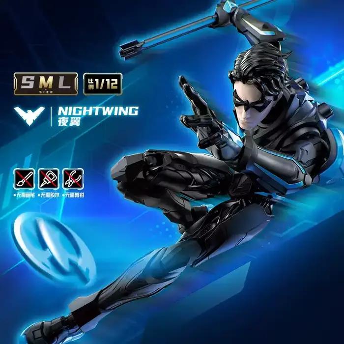 Blokees Champion Class Nightwing Modèle à assembler Figurine d'action Série Héros Batman Beyond Superman