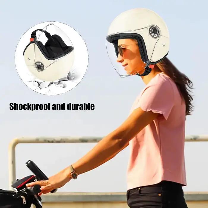 Casque de moto léger, visage ouvert, équipement de protection, couvre-chef respirant avec visière pour hommes et femmes, pour les déplacements