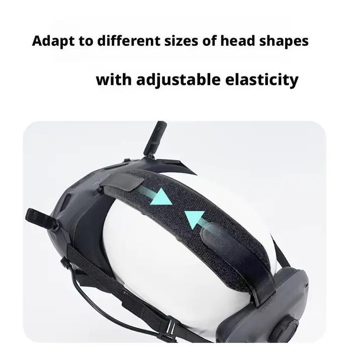 Sangle de tête confortable et réglable pour lunettes DJI N3, sangle de tête pour lunettes DJI, coussin en cuir PU pour soulager la pression