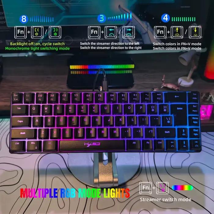 Clavier de jeu 60% rétroéclairé rvb