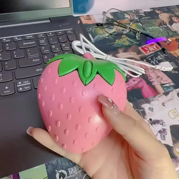 Souris USB rose élégante, souris jeu optique compacte pour le bureau le bureau