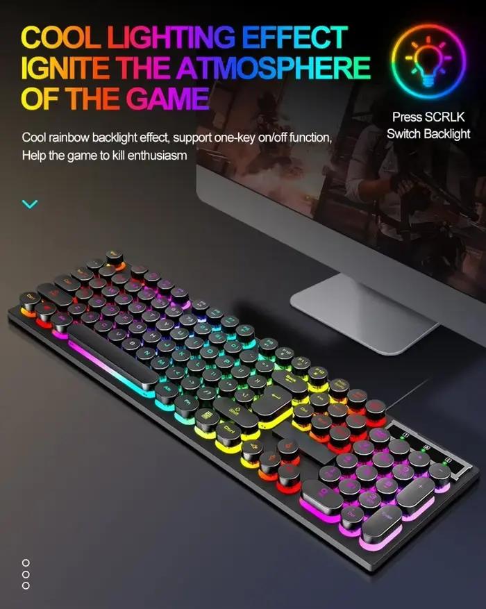 Clavier mécanique de jeu rvb