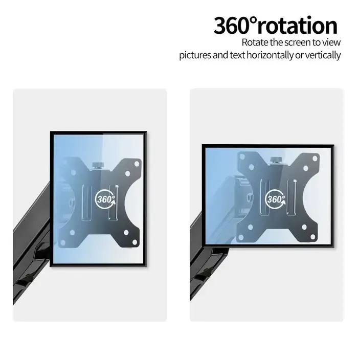 Support de montage pour moniteur acier laminé réglable inclinaison rotation capacité charge 2kg-10kg adapté écrans 13-24 pouces installation pince bureau