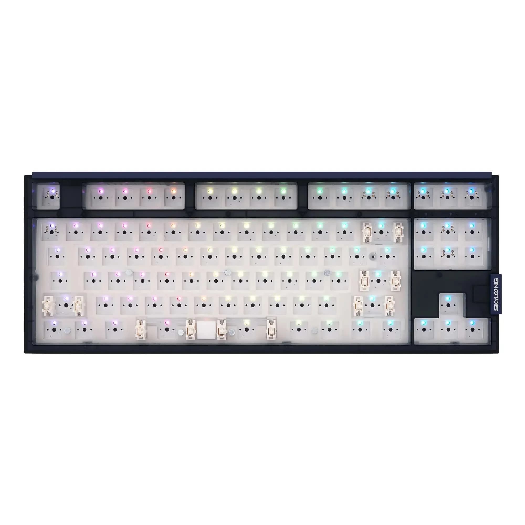 SKYLOONG-Kit de clavier de jeu GK87 Pro, 3 modes, faible latence, pas avec interrupteurs d'écran, bo