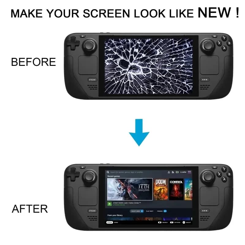 Écran LCD de 7 pouces pour Console de jeu Steam Deck 2022, avec écran tactile HD, pièces de rechange