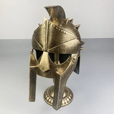 Casque de guerrier Sparta romain médiéval en fer rétro, modèle d'ornements, armure de samouraï, déco