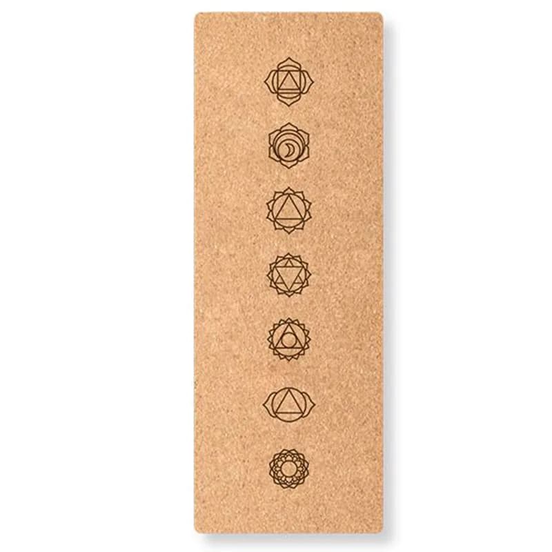 Tapis de yoga en liège écologique de 6 mm d'épaisseur pour débutants, coussin de gym, tapis de fitne