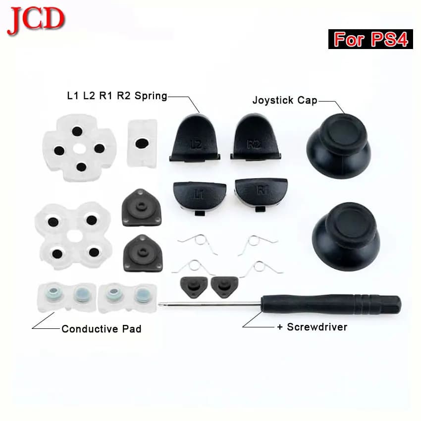 Kit de réparation de contrôleur PS4, boutons de déclenchement L1 R1 L2 R2, Joysticks analogiques 3D,