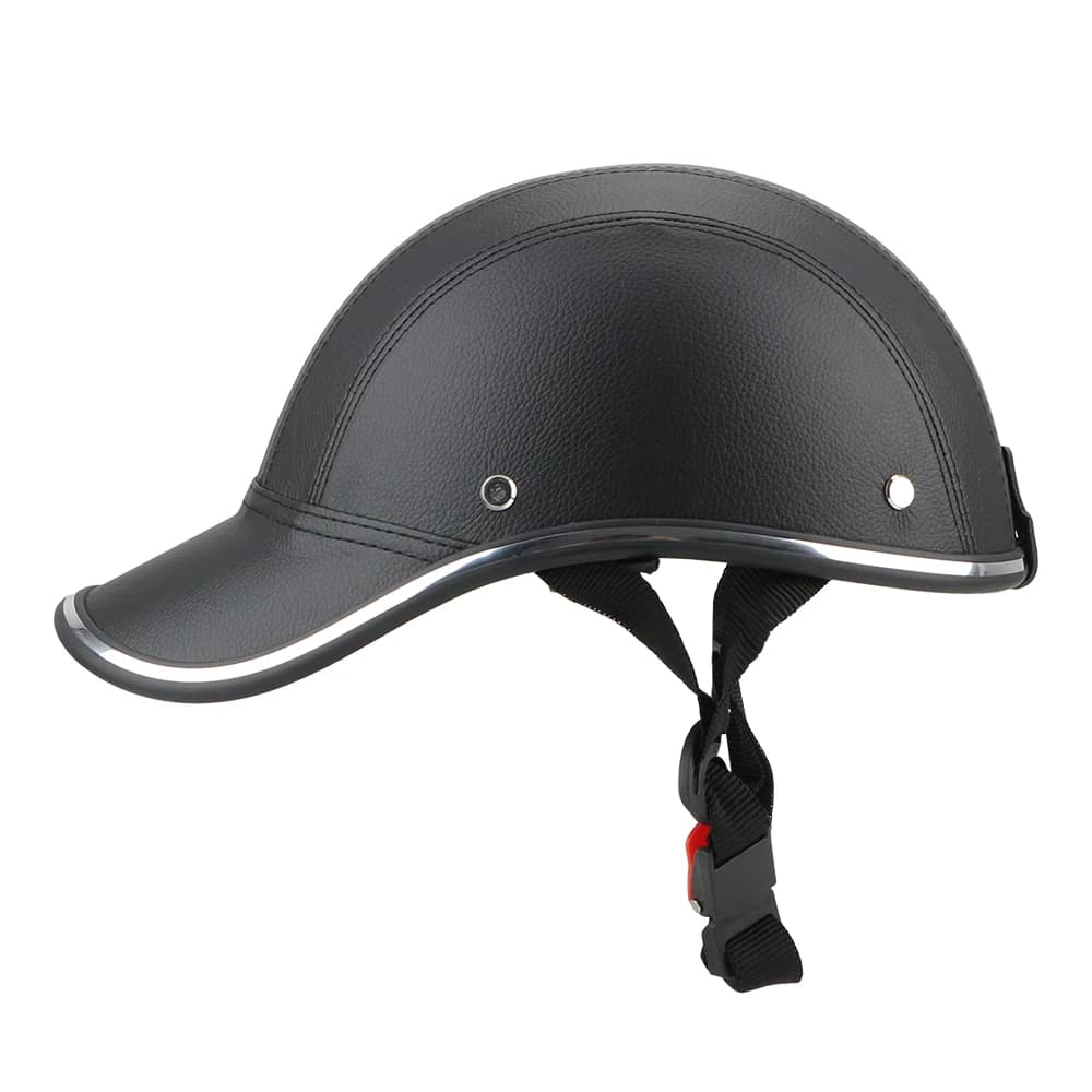 LEEPEE pour café Racer Chopper Scooter sécurité casque demi visage Vintage casquette d'été moto demi