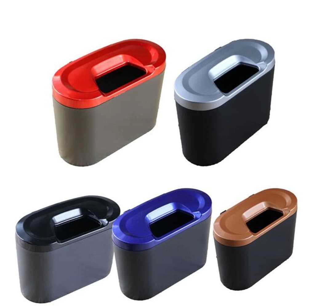 Poubelle de voiture en aluminium, porte-ordures, cendrier, sac de rangement, accessoires, porte auto