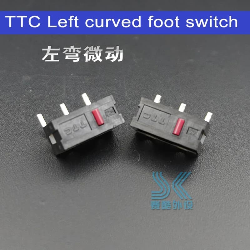 TTC-Micro interrupteur de souris gauche et droite incurvé, 2 pièces, boutons latéraux, pour Sensei R