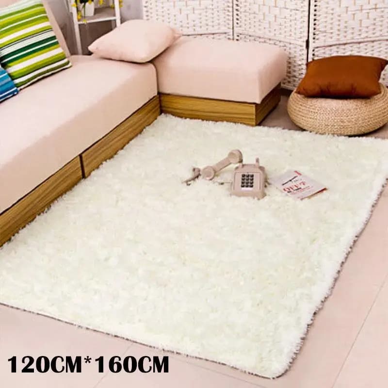 Tapis en Fausse Fourrure de Lapin Extra Large, Doux, Salon, Chambre à Coucher, Chaud, Mode Maison, D