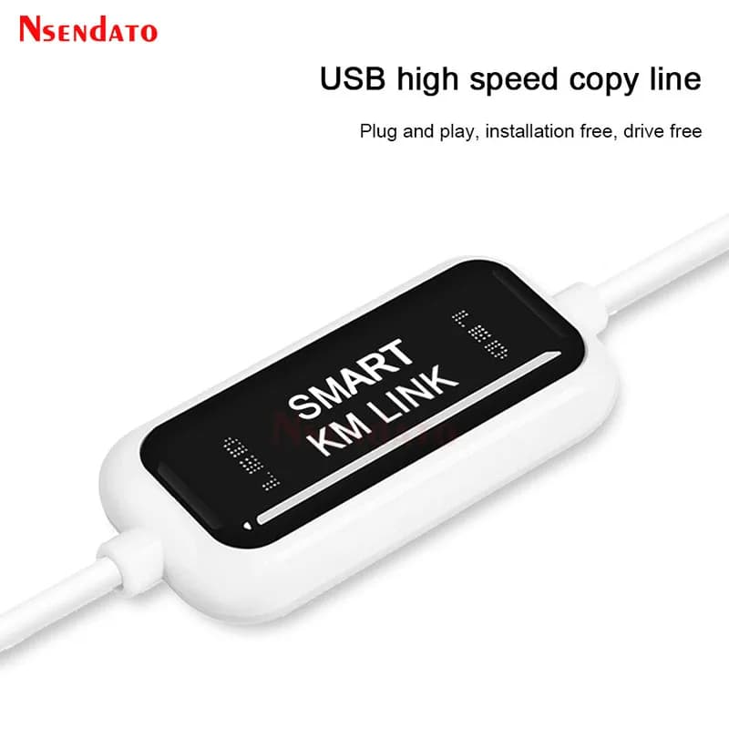 Câble d'extension USB 2.0 intelligent KM Link pour partage de clavier et souris PC à PC, synchronisa