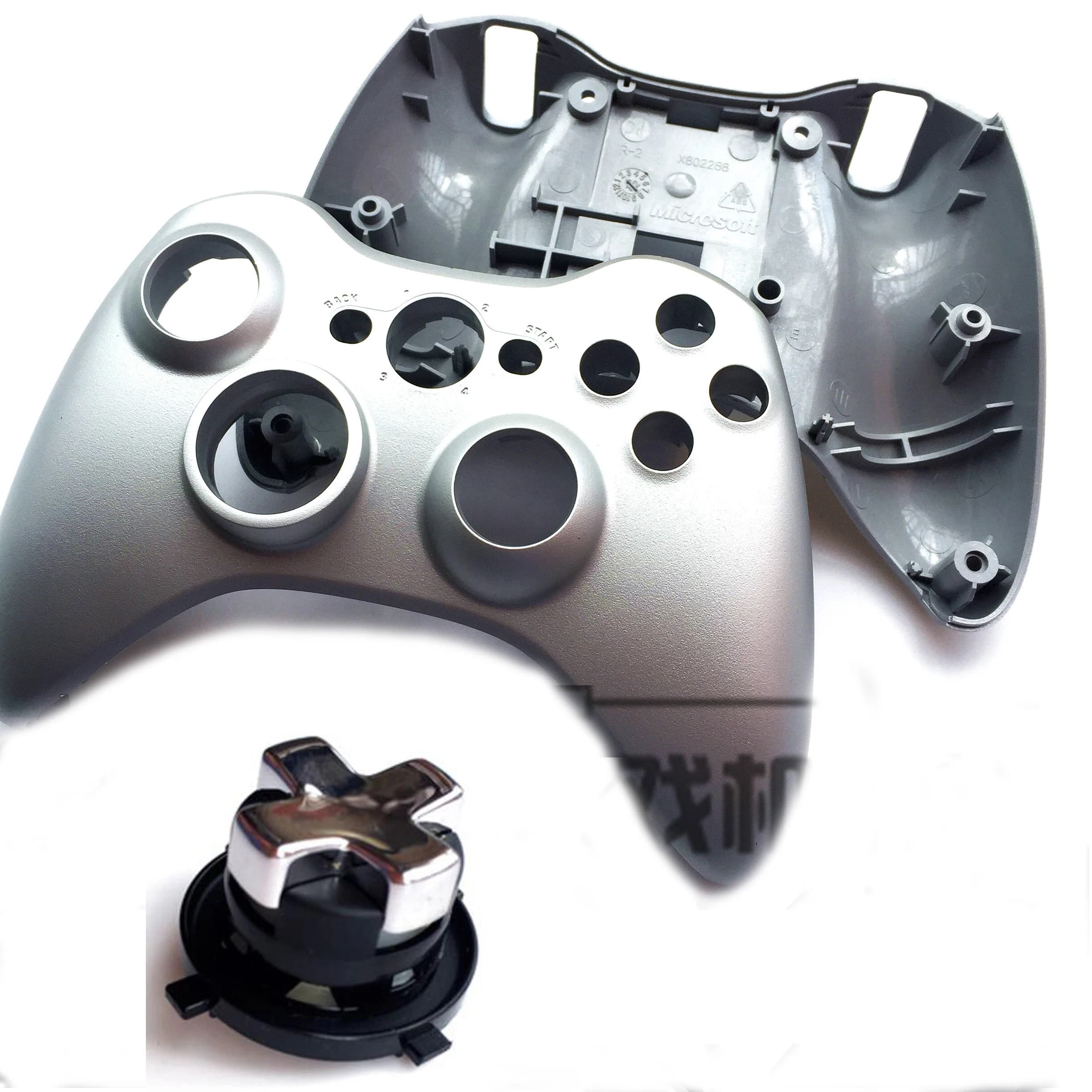 Coque de remplacement pour manette de jeu Microsoft Xbox 360, édition limitée, argent, boîtier avec 
