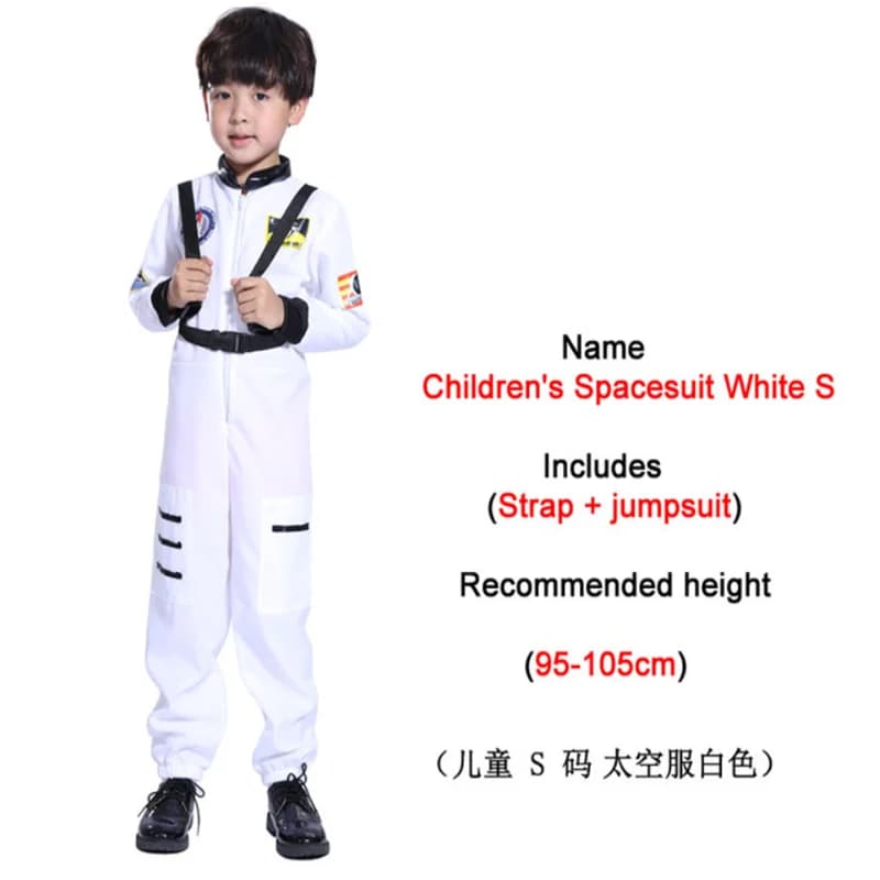 Costume d'astronaute pour bébés enfants et adultes, combinaison de pilote spatial, tenue de fête de 