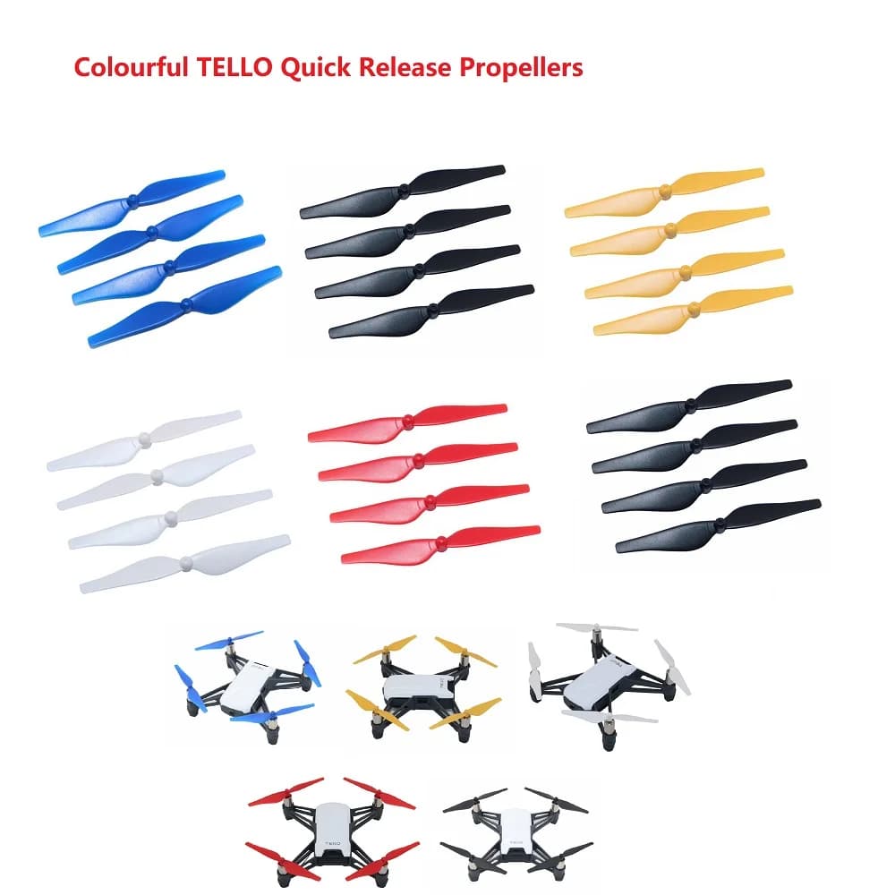 Hélices colorées TELLO à dégagement rapide, 4 pièces, pour Mini Drone DJI TELLO EDU, accessoires de 