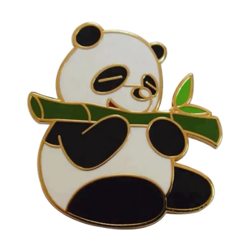 Panda mangeant des bambous, épingle, animal mignon, badge, trésor national chinois, accessoire amusa