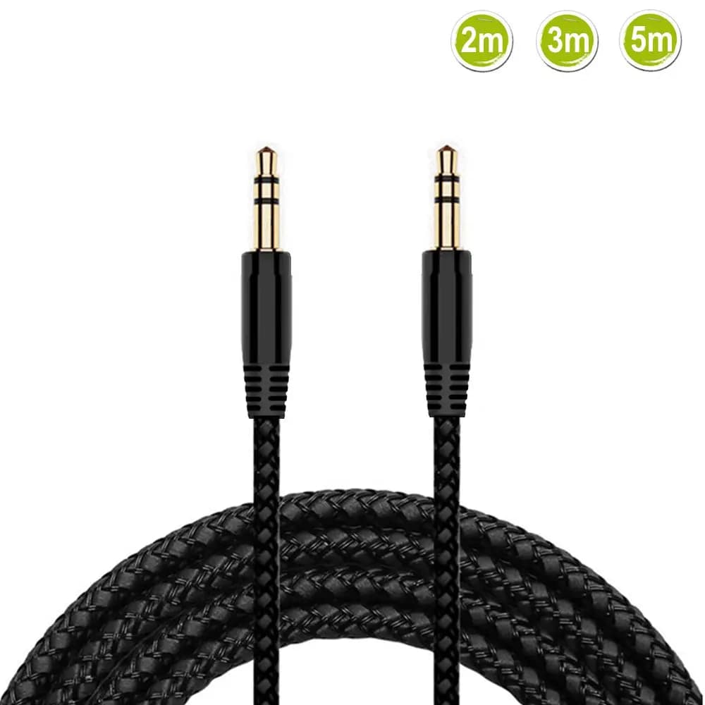 Câble audio stéréo mâle tressé en nylon, câble AUX, M, M, sauna, téléphone, rette pour iPhone, haut-