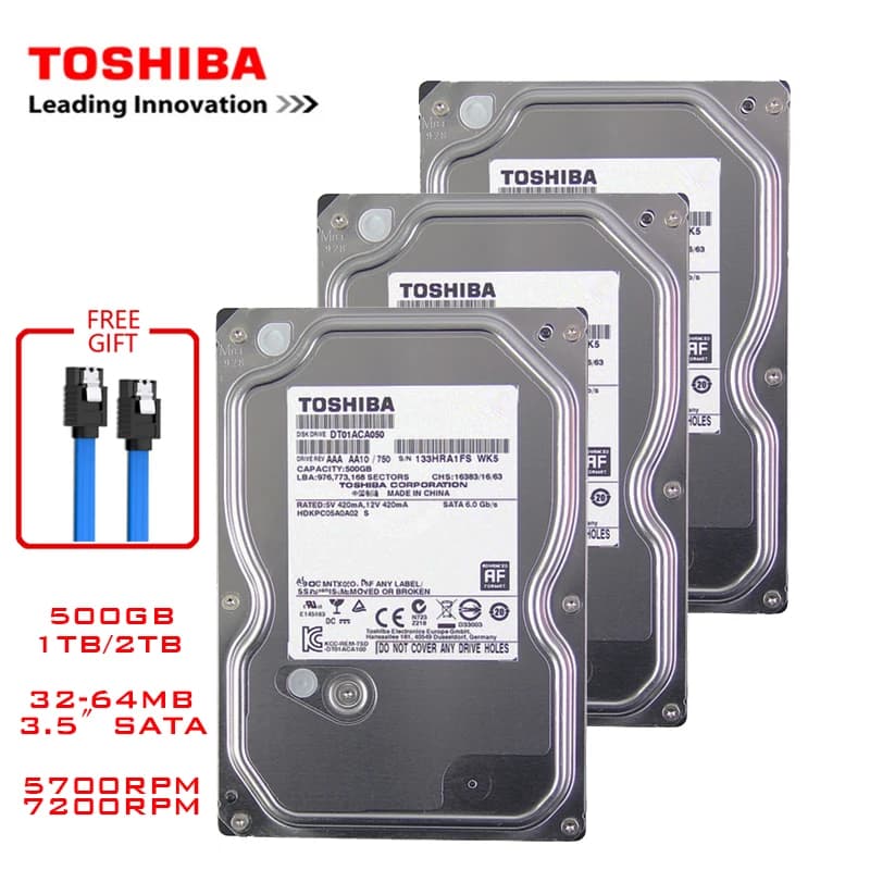 Toshiba 500GB ordinateur de bureau disque dur mécanique interne 3.5 "disque dur SATA3 6 Gb/s disque 