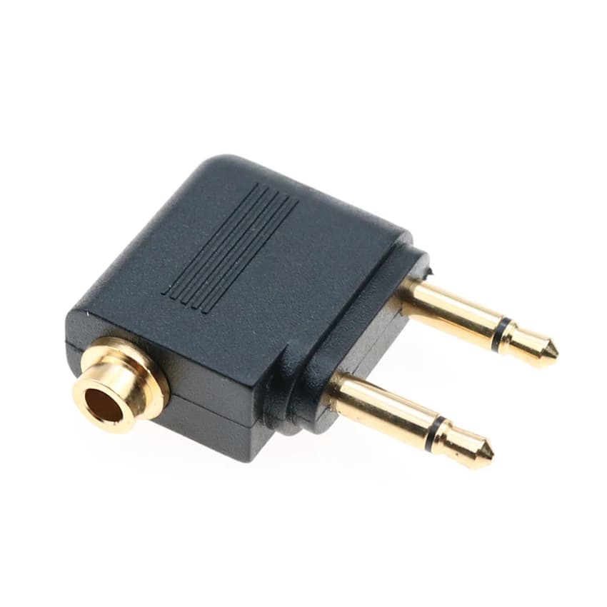 Adaptateur Audio auriculaire stéréo 3.5mm à 2x3.5mm, Jack vers avion aérien, avion de compagnie aéri