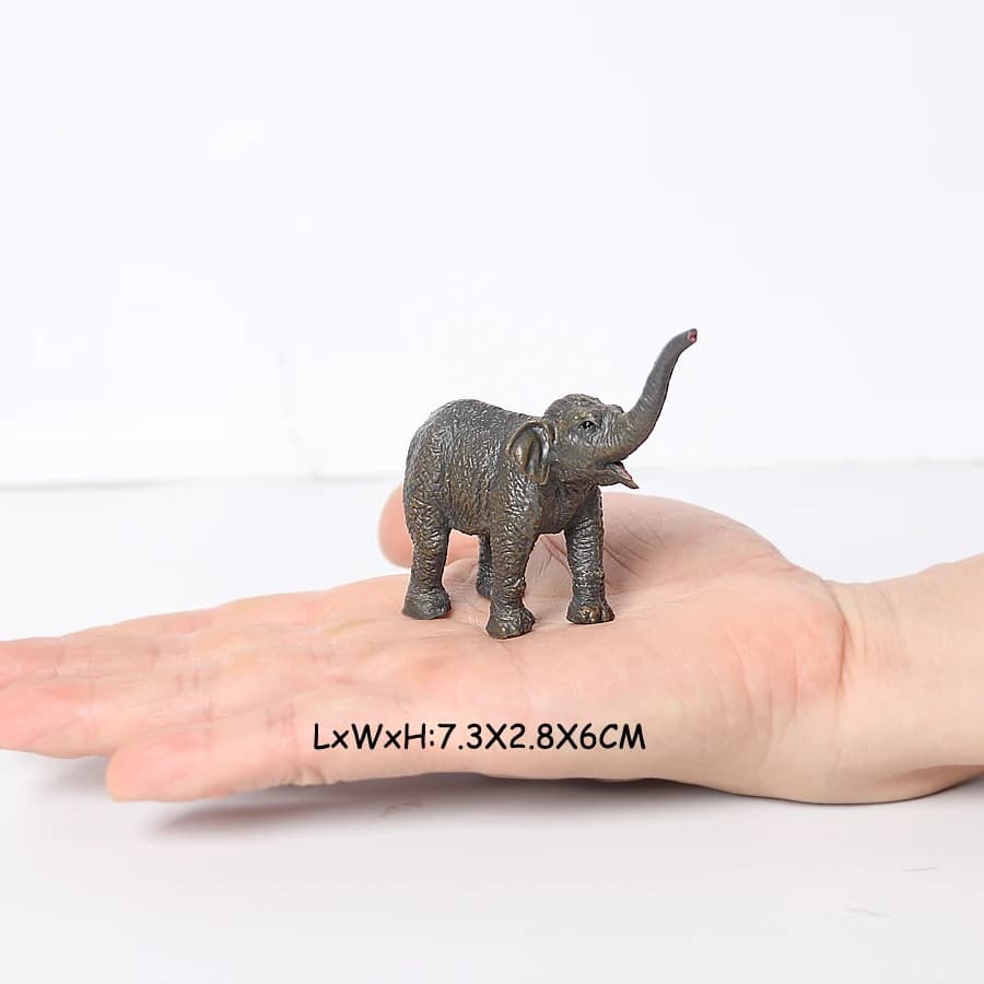 Figurine d'action réaliste en plastique, éléphant, mammouth laneux, animaux sauvages, pour décoratio