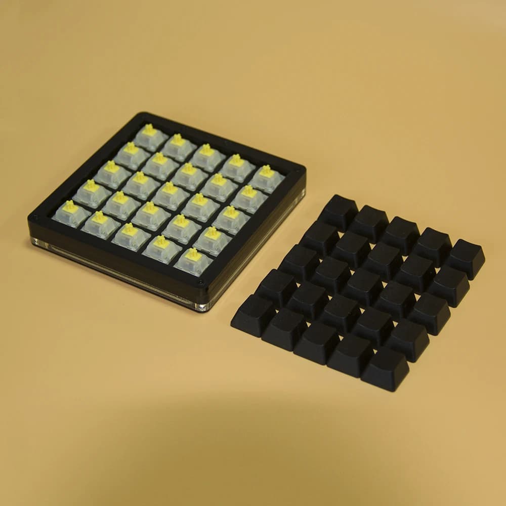 QBrosKeyboard-Pavé Macropad, 25 touches, sans interrupteur, pigments interchangeables à chaud, capuc
