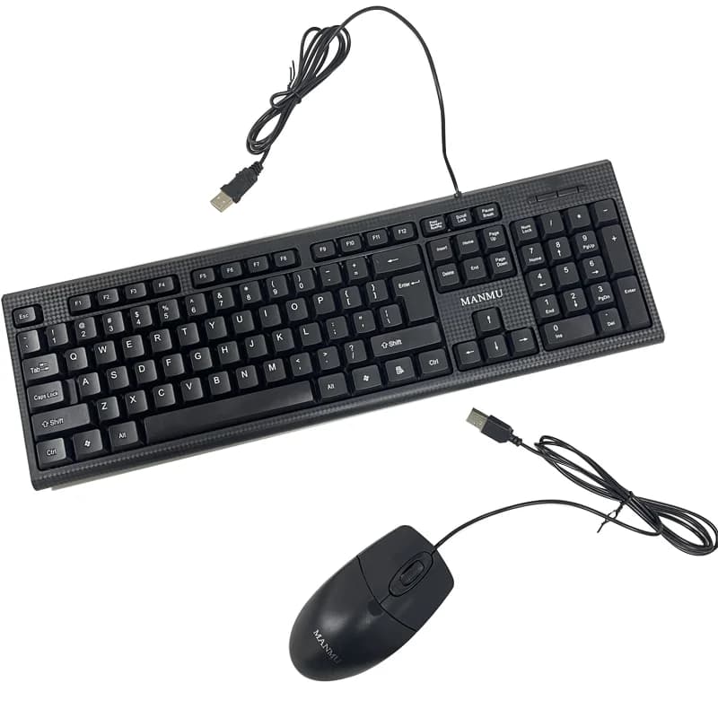 MANMU bureau clavier filaire jeu clavier et souris de haute qualité ensemble clavier configuration d