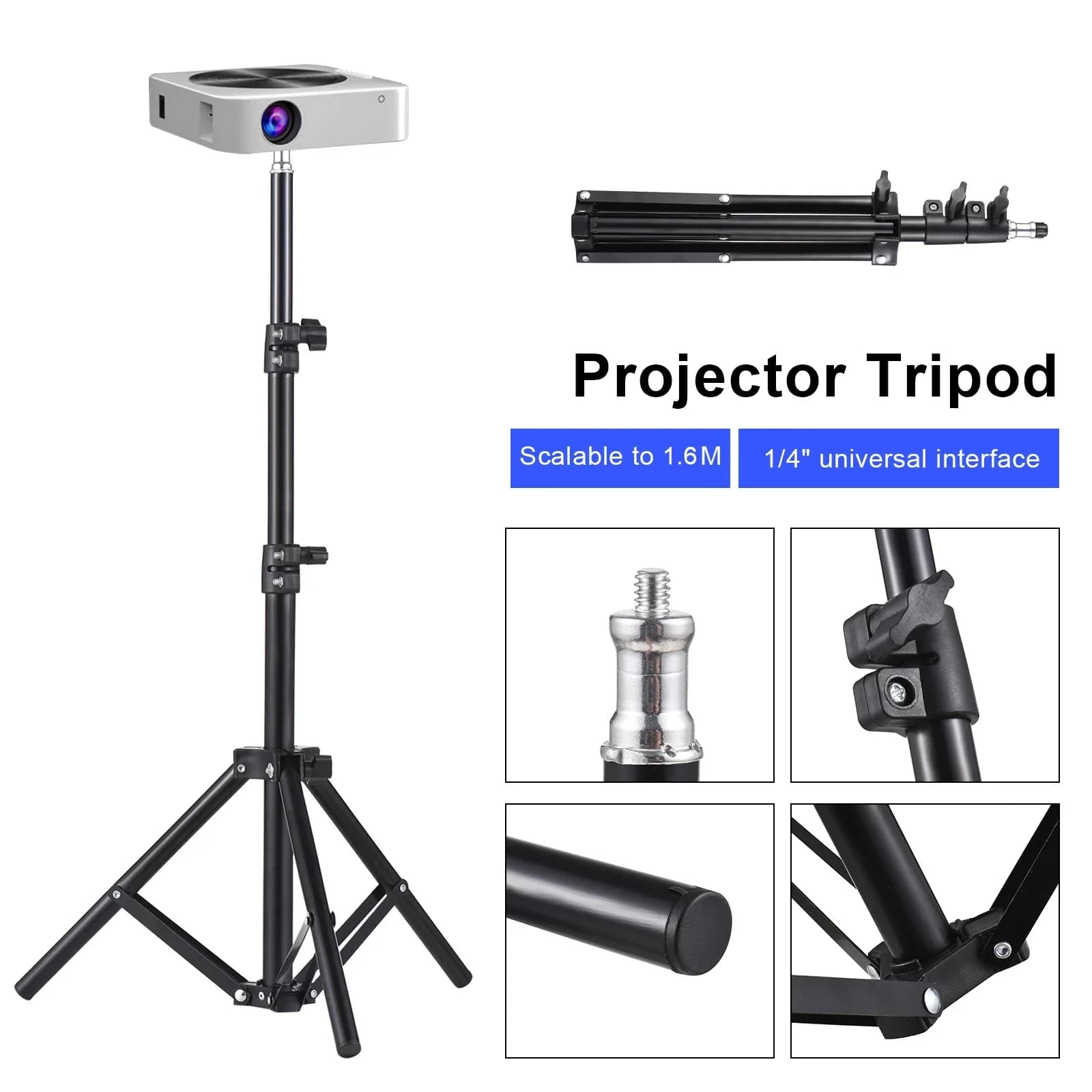 Support de projecteur universel extensible, support de projecteur en alliage d'aluminium, support po