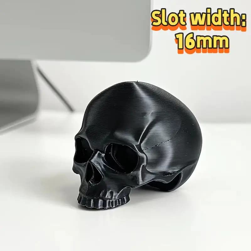 Décoration de moniteur en forme de tête de crâne, ornement de bureau de style gothique, accessoire P