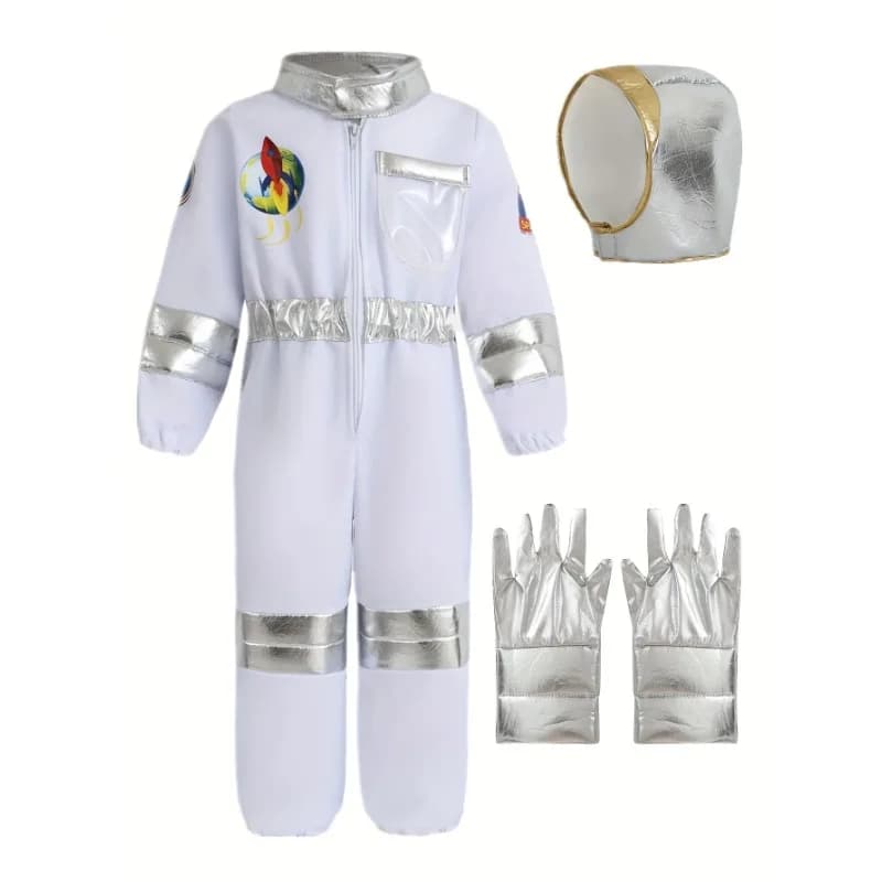 Costume d'astronaute pour enfants, combinaison spatiale américaine, unisexe pour garçons et filles, 